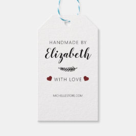 Handmade mit Liebe Herzlichen Dank Geschenkanhänger