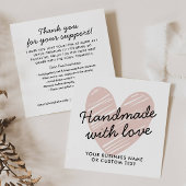 Handmade mit Liebe Herzlichen Dank Juwelenpflege Begleitkarte