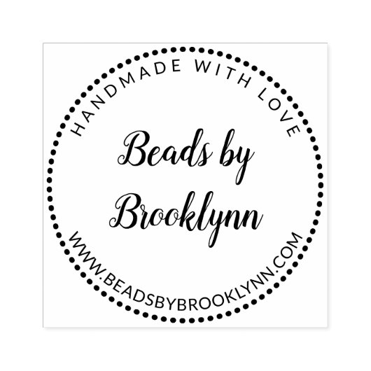 Handmade mit Liebe-Kalligrafie-Script-Name Gummistempel (Prägung)
