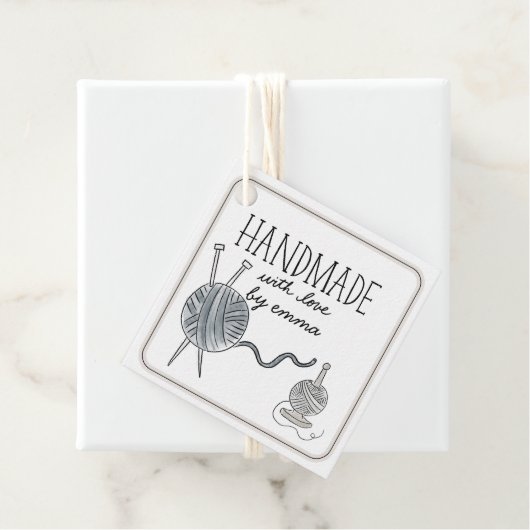 Handmade mit Liebe Knetgarn Vielen Dank Geschenkanhänger (Beispiel)