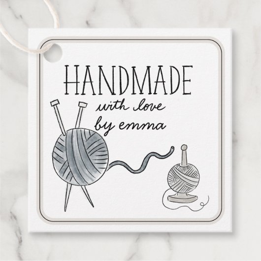 Handmade mit Liebe Knetgarn Vielen Dank Geschenkanhänger (Vorderseite)