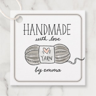 Handmade mit Liebe Knetgarn Vielen Dank Geschenkanhänger