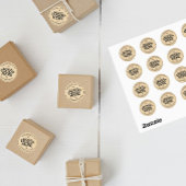 Handmade mit Liebe Logo Rustikal Runder Aufkleber