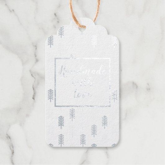 Handmade mit Liebe Mit Monogramm Business Info Geschenkanhänger (Vorderseite)