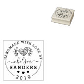 Handmade mit Liebe Niedliche rustikale Schriftzeic Gummistempel (Stempel)