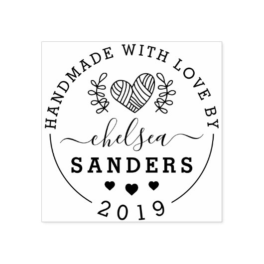 Handmade mit Liebe Niedliche rustikale Schriftzeic Gummistempel (Prägung)