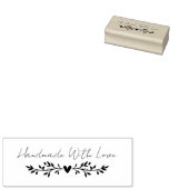 Handmade mit Liebe Script-Blätter Gummistempel (Stempel)