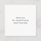 Handmade mit Liebe Script danke Karte (Rückseite)