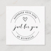 Handmade mit Liebe Script danke Karte (Vorderseite)