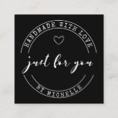 Handmade mit Liebe Script danke Karte (Vorderseite)