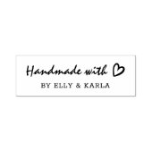 Handmade mit Liebe Script Heart Business Permastempel (Design)