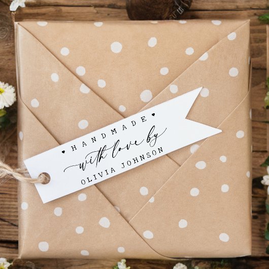 Handmade mit Liebe Script Heft Personalisiert Permastempel