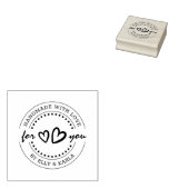 Handmade mit Liebe Script Herzstück Business Woode Gummistempel (Stempel)
