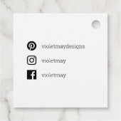 Handmade mit Liebe Social Media Rustikale Kraft Geschenkanhänger (Rückseite)