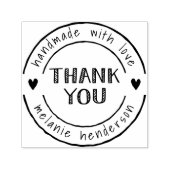 Handmade mit Liebe und Individuelle Name Niedlich Permastempel (Design)