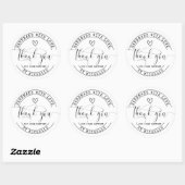 Handmade mit Liebe Vielen Dank Aufkleber (Blatt)