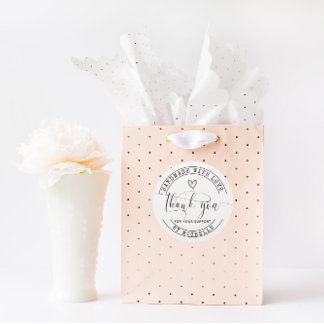 Handmade mit Liebe Vielen Dank Aufkleber