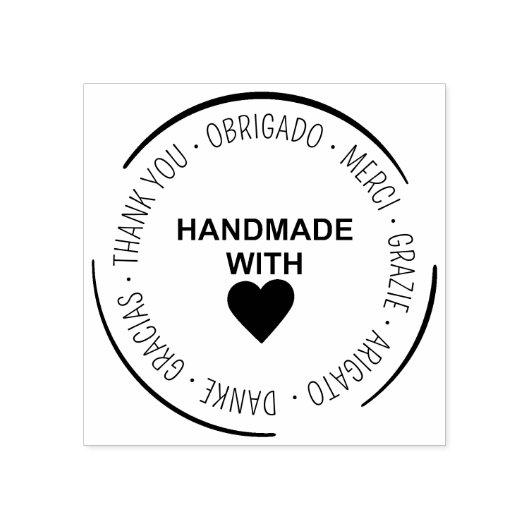Handmade mit Liebe Vielen Dank Mehrsprachigkeit Gummistempel (Prägung)