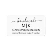Handmade Monogram oder Add-Logo-Business Klein Adressaufkleber (Vorne)
