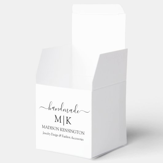 Handmade Monogram oder Add-Logo-Business Klein Geschenkschachtel (Geöffnet)