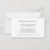 Handmade Monogram oder Add Logo Business QR Klein Mitteilungskarte (Rückseite)