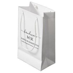 Handmade Monogram oder Add-Logo-Geschäft Kleine Geschenktüte