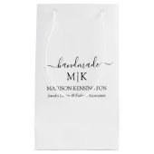 Handmade Monogram oder Add-Logo-Geschäft Kleine Geschenktüte (Vorderseite)