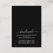 Handmade Monogram oder Add Logo Overe Display Card Visitenkarte (Rückseite)