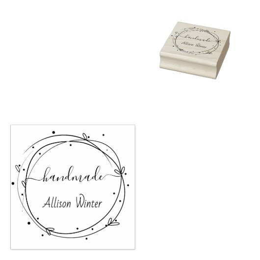Handmade-Name Gummistempel (Stempel)