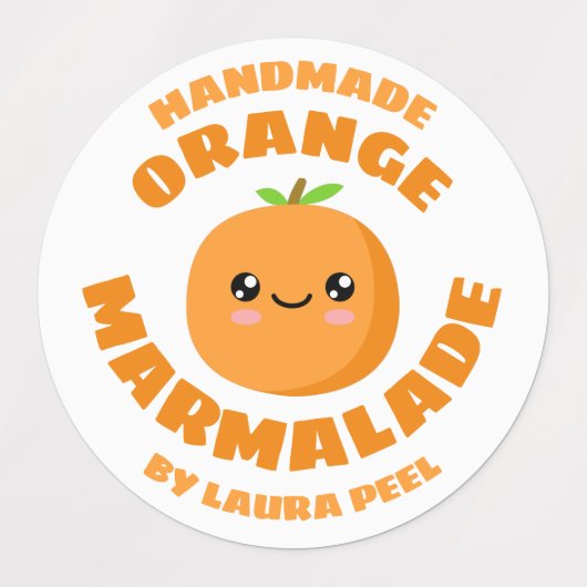 Handmade Orange Marmalade Etiketten (Design 2)