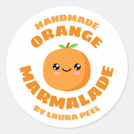 Handmade Orange Marmalade Runder Aufkleber