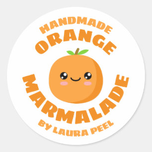Handmade Orange Marmalade Runder Aufkleber
