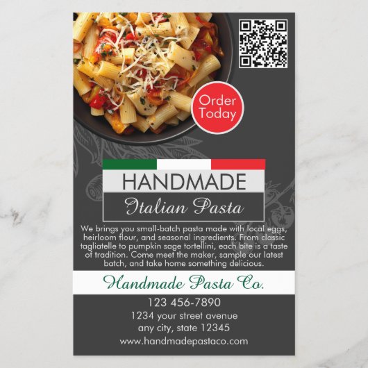 Handmade Pasta Shop Flyer (Vorne)