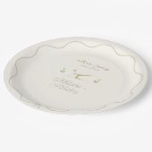 Handmade pilates baby shower pappteller (Schrägansicht)