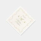 Handmade pilates baby shower serviette (Ecke)