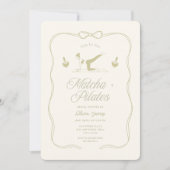 Handmade pilates bridal shower einladung (Vorderseite)