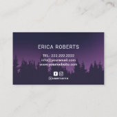 Handmade Products Mountain Logo Elegant Lila Visitenkarte (Rückseite)