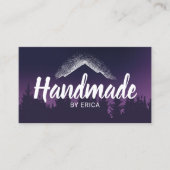 Handmade Products Mountain Logo Elegant Lila Visitenkarte (Vorderseite)