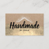 Handmade Products Mountain Logo Rustic Kraft #2 Visitenkarte (Vorderseite)