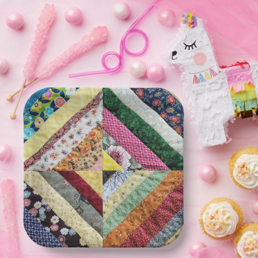 Handmade Quilt Muster Pappteller (Party)