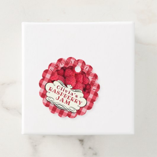 Handmade Raspberry Jam Geschenkanhänger (Beispiel)