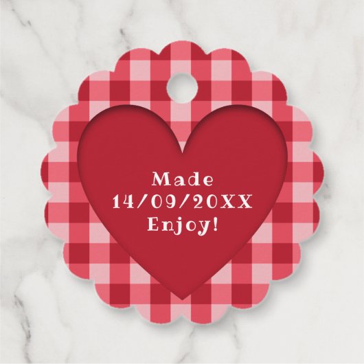 Handmade Raspberry Jam Geschenkanhänger (Rückseite)