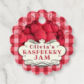 Handmade Raspberry Jam Geschenkanhänger (Vorderseite)