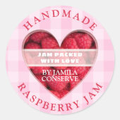 Handmade Raspberry Jam Runder Aufkleber (Vorderseite)