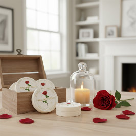 Handmade Rose Wax Melts Round Sticker