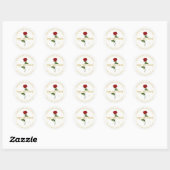 Handmade Rose Wax Melts Round Sticker (Blatt)
