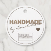 Handmade Rustic Natural Paper Simple Logo Template Geschenkanhänger (Vorderseite)