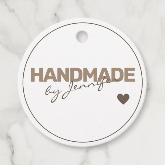 Handmade Rustic Natural Paper Simple Style Heart Geschenkanhänger (Vorderseite)