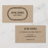 Handmade Schriftart Wonky Chic Custom Whimsical Kr Visitenkarte (Vorne/Hinten)