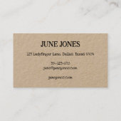 Handmade Schriftart Wonky Chic Custom Whimsical Kr Visitenkarte (Rückseite)